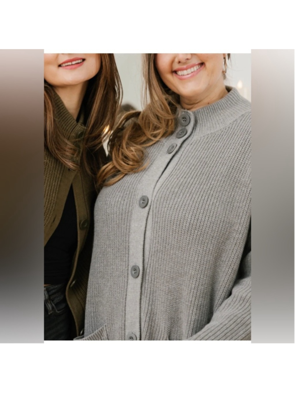Smash + Tess whimsy cardigan heather grey longline size M/L NWT